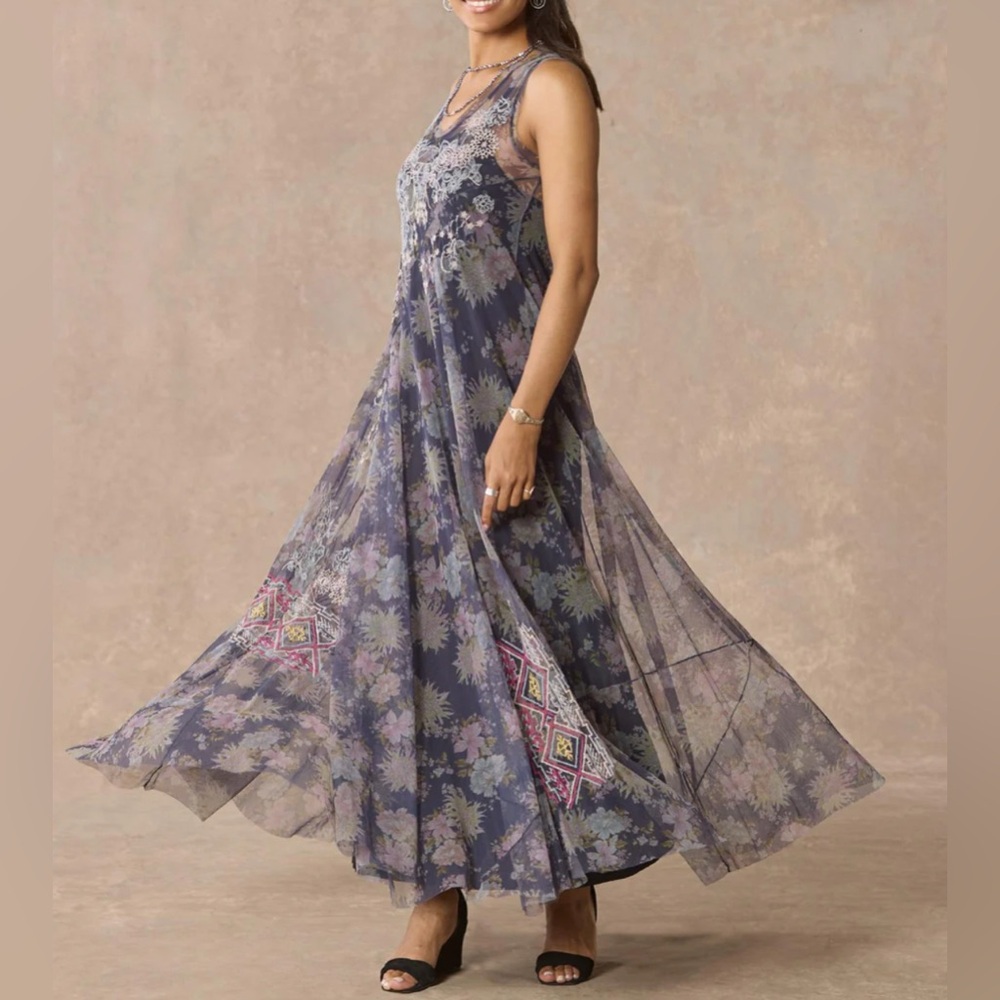Johnny Was “Yawa maxi mesh dress”. New with tags. - Picture 2 of 4